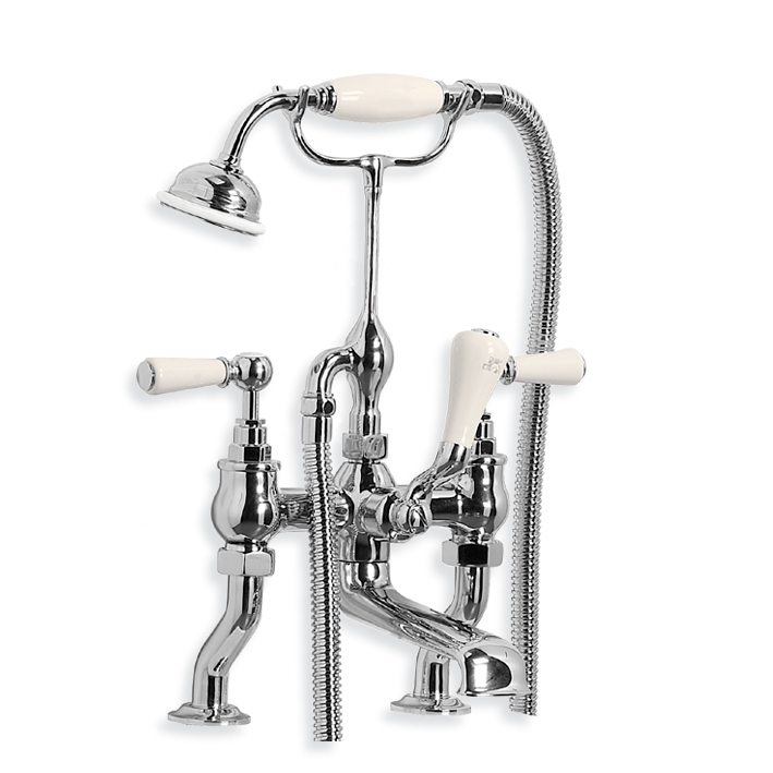 Lefroy Brooks Classic White Lever Taps 